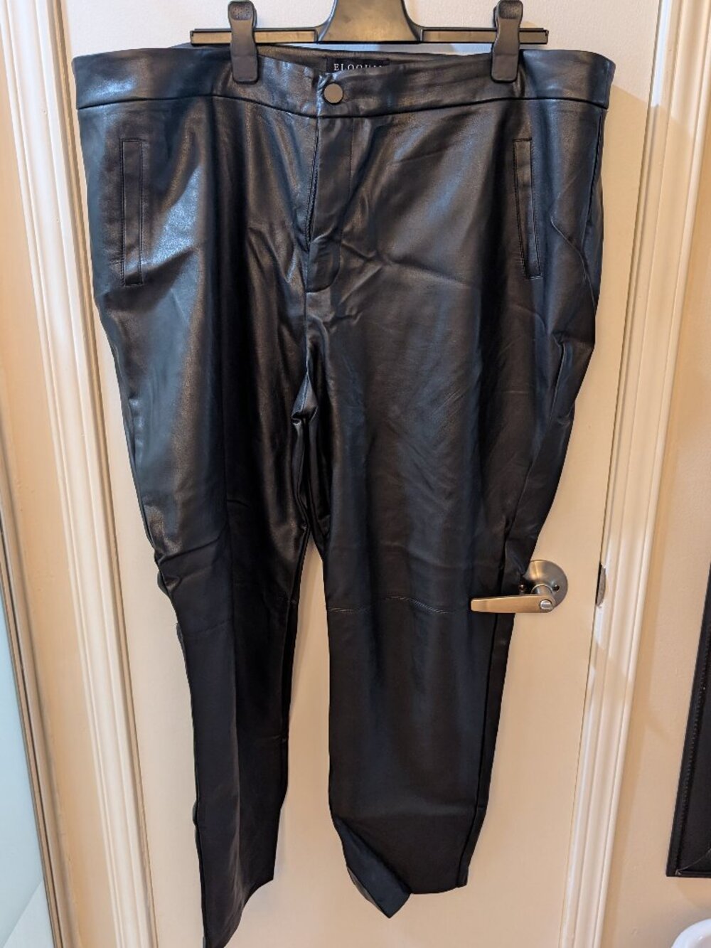 Eloquii leather-style black pants - size 22